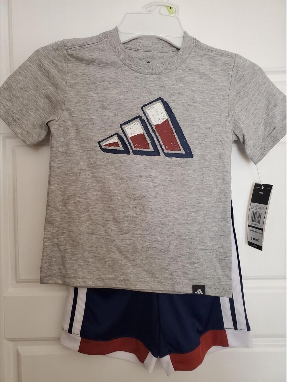 Boys Adiddas Short Set Sz 4